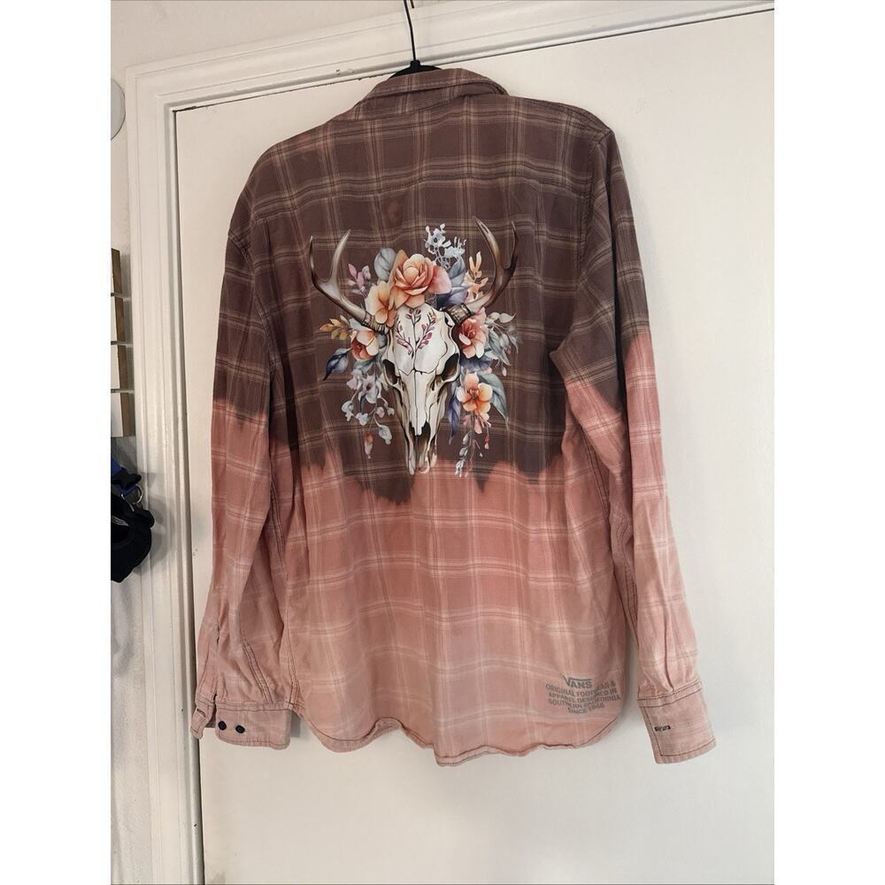 Vans Women's Long Sleeve Plaid Button Up Blouse Size XL - Picture 4 of 9